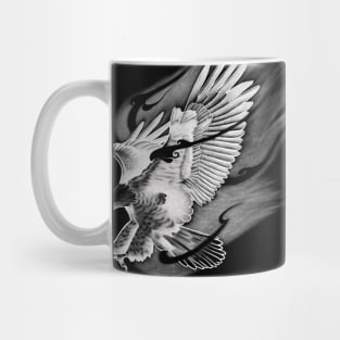 Flying Eagle with Striking Talons on Fire Mug